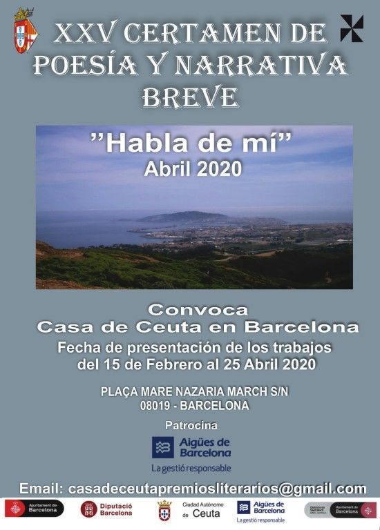 La Casa de Ceuta en Barcelona convoca su certamen de poesía y narrativa breve