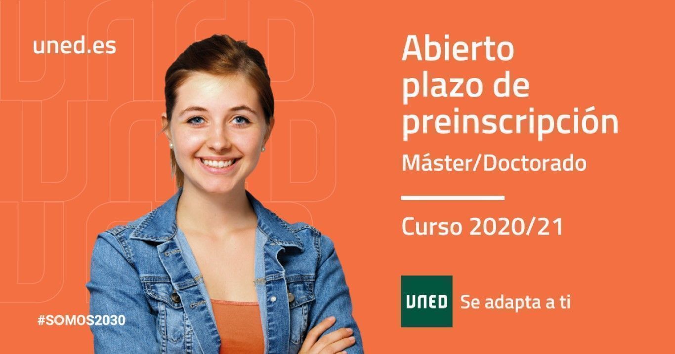 La UNED abre el plazo de preinscripción en 67 másteres y 20 programas de doctorado