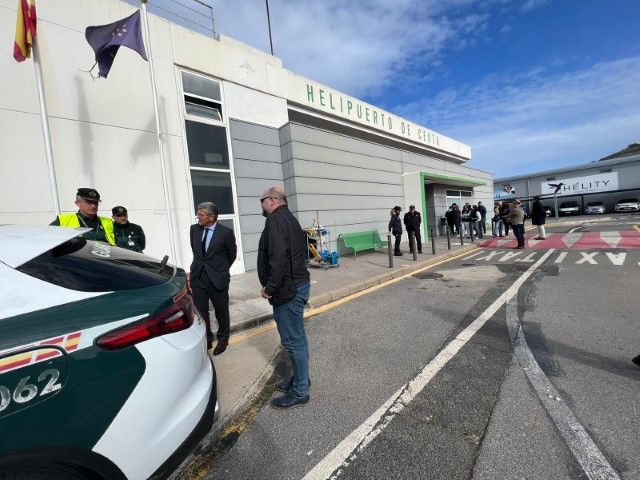 El delegado del Gobierno presencia un simulacro en el Helipuerto de Ceuta