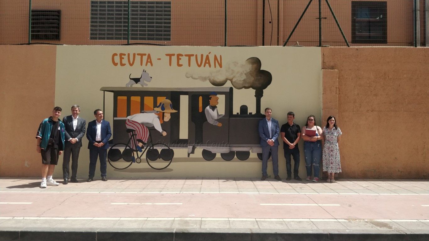 Inaugurado el mural de la central de Endesa realizado por la Escuela de Arte