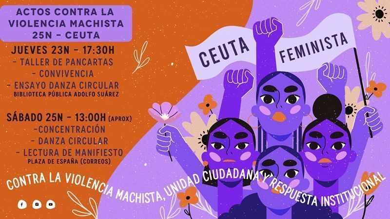 La Plataforma Feminista de Ceuta organiza un encuentro abierto para ultimar los preparativos del 25N