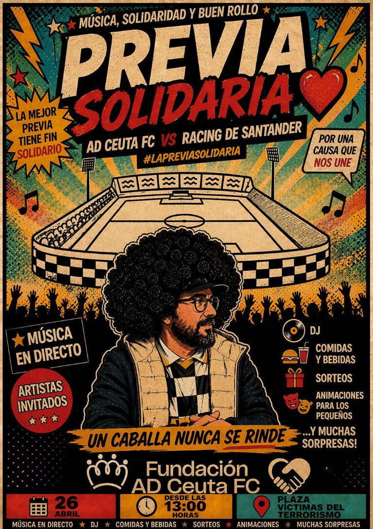 La Fundación AD Ceuta FC prepara una gran fiesta solidaria para la previa del Ceuta – Racing de Santander